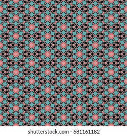 Hexagonal symmetry vector ornaments. Geometric pattern for ceramic tile, surface design, textiles, printing, wallpaper.The endless texture with abstract stars.