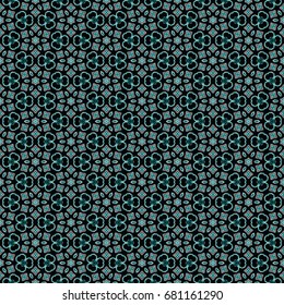 Hexagonal symmetry vector ornaments. Geometric pattern for ceramic tile, surface design, textiles, printing, wallpaper.The endless texture with abstract stars.