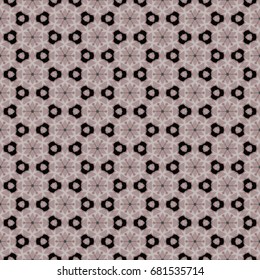 Hexagonal symmetry vector ornaments. Geometric pattern for ceramic tile, surface design, textiles, printing, wallpaper.The endless texture with abstract stars.