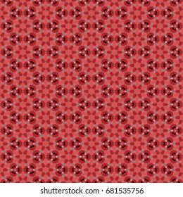 Hexagonal symmetry vector ornaments. Geometric pattern for ceramic tile, surface design, textiles, printing, wallpaper.The endless texture with abstract stars.
