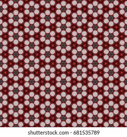 Hexagonal symmetry vector ornaments. Geometric pattern for ceramic tile, surface design, textiles, printing, wallpaper.The endless texture with abstract stars.