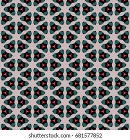 Hexagonal symmetry vector ornaments. Geometric pattern for ceramic tile, surface design, textiles, printing, wallpaper. The endless texture with abstract stars.