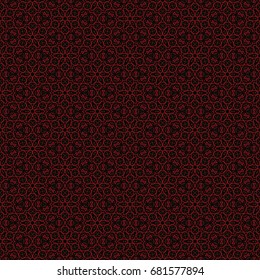Hexagonal symmetry vector ornaments. Geometric pattern for ceramic tile, surface design, textiles, printing, wallpaper. The endless texture with abstract stars.