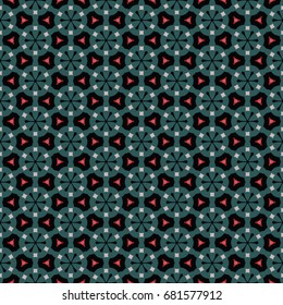 Hexagonal symmetry vector ornaments. Geometric pattern for ceramic tile, surface design, textiles, printing, wallpaper. The endless texture with abstract stars.