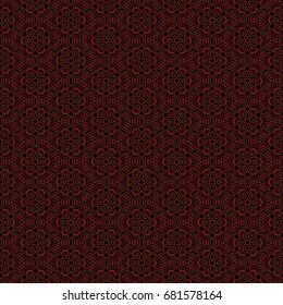 Hexagonal symmetry vector ornaments. Geometric pattern for ceramic tile, surface design, textiles, printing, wallpaper. The endless texture with abstract stars.