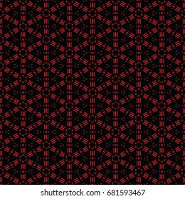 Hexagonal symmetry vector ornaments. Geometric pattern for ceramic tile, surface design, textiles, printing, wallpaper. The endless texture with abstract stars.