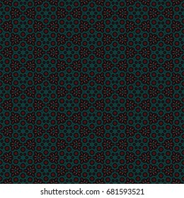 Hexagonal symmetry vector ornaments. Geometric pattern for ceramic tile, surface design, textiles, printing, wallpaper. The endless texture with abstract stars.
