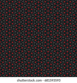 Hexagonal symmetry vector ornaments. Geometric pattern for ceramic tile, surface design, textiles, printing, wallpaper. The endless texture with abstract stars.