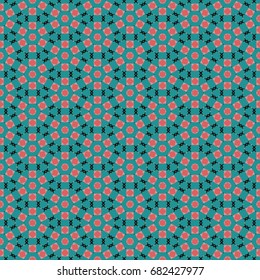 Hexagonal symmetry vector ornaments. Geometric pattern for ceramic tile, surface design, textiles, printing, wallpaper.The endless texture with abstract stars.