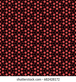 Hexagonal symmetry vector ornaments. Geometric pattern for ceramic tile, surface design, textiles, printing, wallpaper.The endless texture with abstract stars.