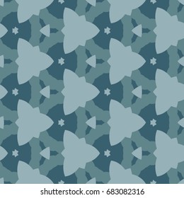 Hexagonal symmetry vector ornaments. Geometric pattern for ceramic tile, surface design, textiles, printing, wallpaper.The endless texture with abstract stars.