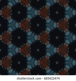 Hexagonal symmetry vector ornaments. Geometric pattern for ceramic tile, surface design, textiles, printing, wallpaper.The endless texture with abstract stars.