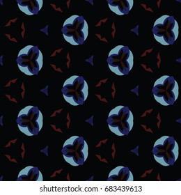 Hexagonal symmetry vector ornaments. Geometric pattern for ceramic tile, surface design, textiles, printing, wallpaper.The endless texture with abstract stars.