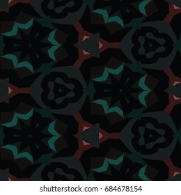 Hexagonal symmetry vector ornaments. Geometric pattern for ceramic tile, surface design, textiles, printing, wallpaper.The endless texture with abstract stars.