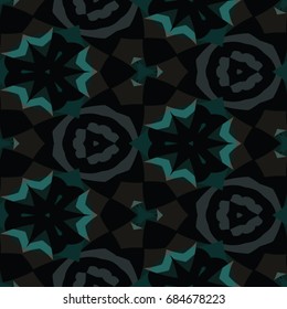 Hexagonal symmetry vector ornaments. Geometric pattern for ceramic tile, surface design, textiles, printing, wallpaper.The endless texture with abstract stars.
