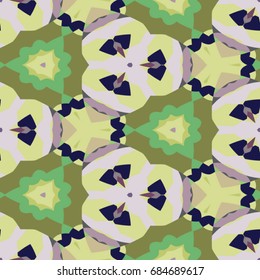 Hexagonal symmetry vector ornaments. Geometric pattern for ceramic tile, surface design, textiles, printing, wallpaper.The endless texture with abstract stars.