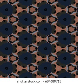 Hexagonal symmetry vector ornaments. Geometric pattern for ceramic tile, surface design, textiles, printing, wallpaper.The endless texture with abstract stars.