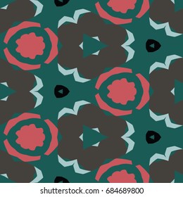 Hexagonal symmetry vector ornaments. Geometric pattern for ceramic tile, surface design, textiles, printing, wallpaper.The endless texture with abstract stars.