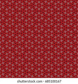 Hexagonal symmetry vector ornaments. Geometric pattern for ceramic tile, surface design, textiles, printing, wallpaper.The endless texture with abstract stars.