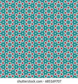 Hexagonal symmetry vector ornaments. Geometric pattern for ceramic tile, surface design, textiles, printing, wallpaper.The endless texture with abstract stars.