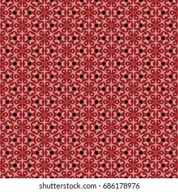 Hexagonal symmetry vector ornaments. Geometric pattern for ceramic tile, surface design, textiles, printing, wallpaper.The endless texture with abstract stars.