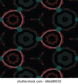 Hexagonal symmetry vector ornaments. Geometric pattern for ceramic tile, surface design, textiles, printing, wallpaper. Endless texture with abstract stars.