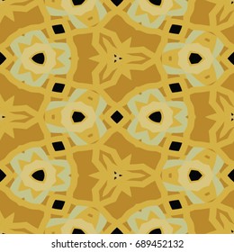 Hexagonal symmetry vector ornaments. Geometric pattern for ceramic tile, surface design, textiles, printing, wallpaper.The endless texture with abstract stars.