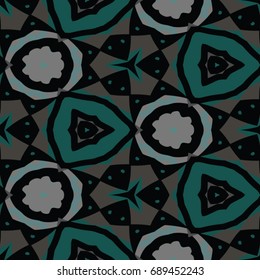 Hexagonal symmetry vector ornaments. Geometric pattern for ceramic tile, surface design, textiles, printing, wallpaper.The endless texture with abstract stars.