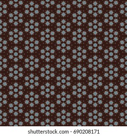 Hexagonal symmetry vector ornaments. Geometric pattern for ceramic tile, surface design, textiles, printing, wallpaper.The endless texture with abstract stars.
