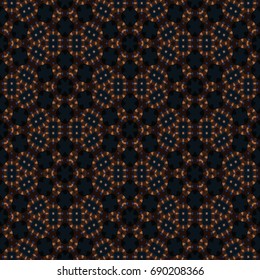 Hexagonal symmetry vector ornaments. Geometric pattern for ceramic tile, surface design, textiles, printing, wallpaper.The endless texture with abstract stars.