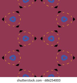 Hexagonal symmetry vector pattern. Geometric ornaments for ceramic tile, surface design, textiles, printing, wallpaper. The endless colorful texture with abstract stars.
