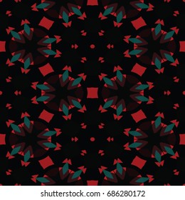 Hexagonal symmetry vector pattern. Geometric ornaments for ceramic tile, surface design, textiles, printing, wallpaper. The endless colorful texture with abstract stars.