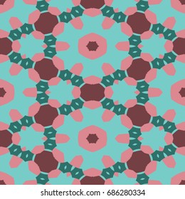 Hexagonal symmetry vector pattern. Geometric ornaments for ceramic tile, surface design, textiles, printing, wallpaper. The endless colorful texture with abstract stars.