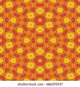 Hexagonal symmetry vector pattern. Geometric ornaments for ceramic tile, surface design, textiles, printing, wallpaper. The endless colorful texture with abstract stars.