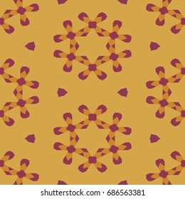 Hexagonal symmetry vector pattern. Geometric ornaments for ceramic tile, surface design, textiles, printing, wallpaper. The endless colorful texture with abstract stars.