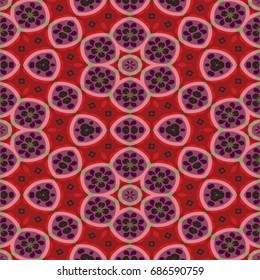 Hexagonal symmetry vector pattern. Geometric ornaments for ceramic tile, surface design, textiles, printing, wallpaper. The endless colorful texture with abstract stars.