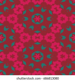 Hexagonal symmetry vector pattern. Geometric ornaments for ceramic tile, surface design, textiles, printing, wallpaper. The endless colorful texture with abstract stars.