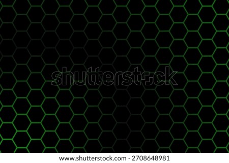 Hexagonal Tech Cyberspace Background with Abstract Grid and Gaming Elements