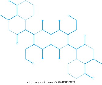 Hexagonal Tech Pattern Isolated Vector