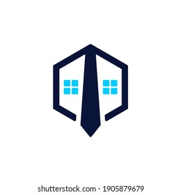 Logo-Design von sechseckigen Krawatten