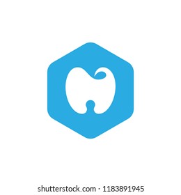 hexagonal tooth shield symbol vector