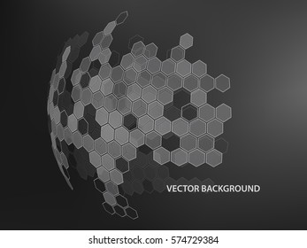 Hexagonal vector background. File is in eps10 format.