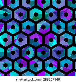 Hexagonal vector seamless pattern