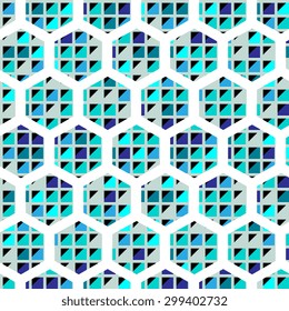 Hexagonal vector seamless pattern