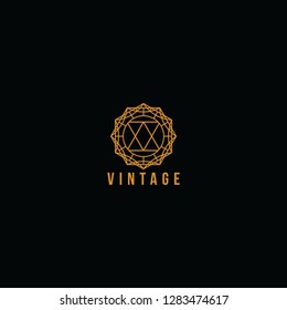 Hexagonal vintage logo
