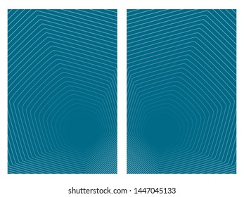 Hexagonal wave dimensions double plate wall poster background