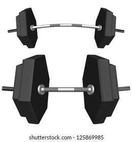 hexagonal weights against white background, abstract vector art illustration