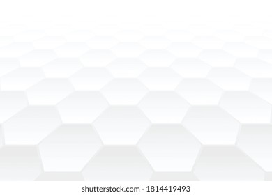 hexagonal white perspective pattern background