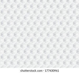 Hexagonal white seamless background