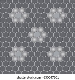 Hexagonal white vector abstract pattern